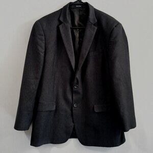 Egara  | Men’s Darkest Gray Slim Fit Suit Jacket Blazer 44 Regular